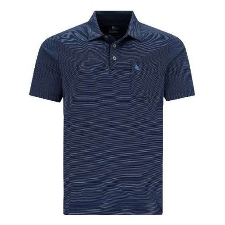 Polo Hajo Motion Pro Rayé Marine