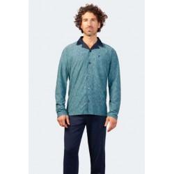 Pyjama Hajo Klima-Frottee Bouton Bleu