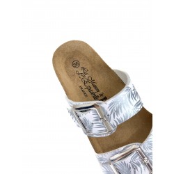 Sandale double bride Blanc