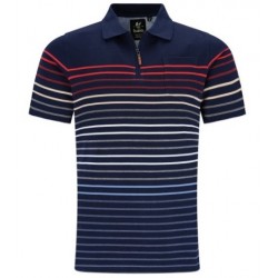 Polo Hajo Stay fresh Rayé Bleu - 1