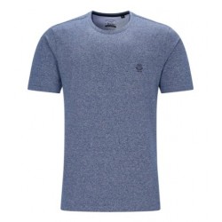 Tee-Shirt Hajo Col Rond Chiné Bleu - 1